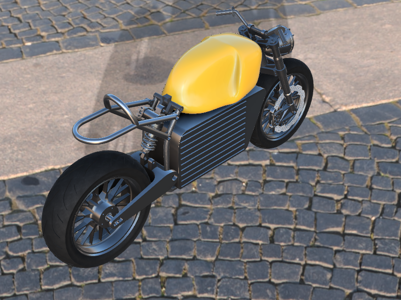 Electric motorcycle design render