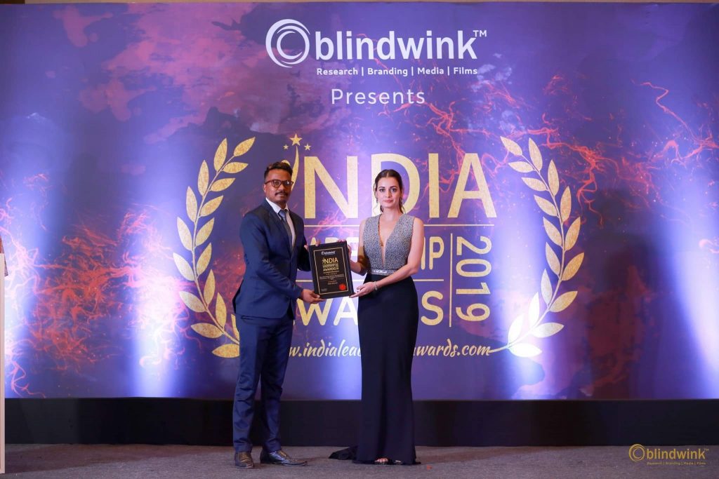 Industry recognition presented at the India Leadership Awards 2019