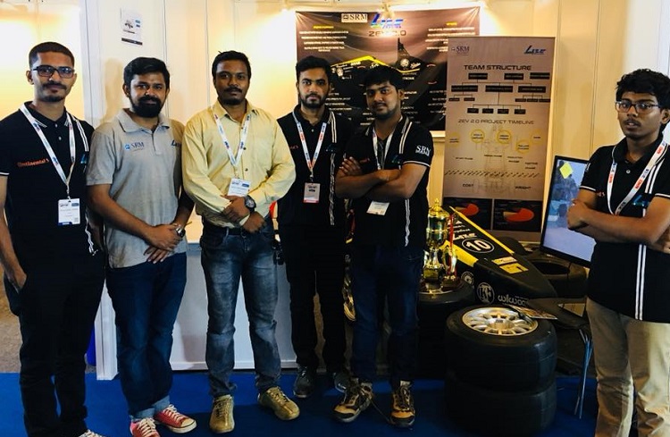 Engineering team presenting a mobility research project