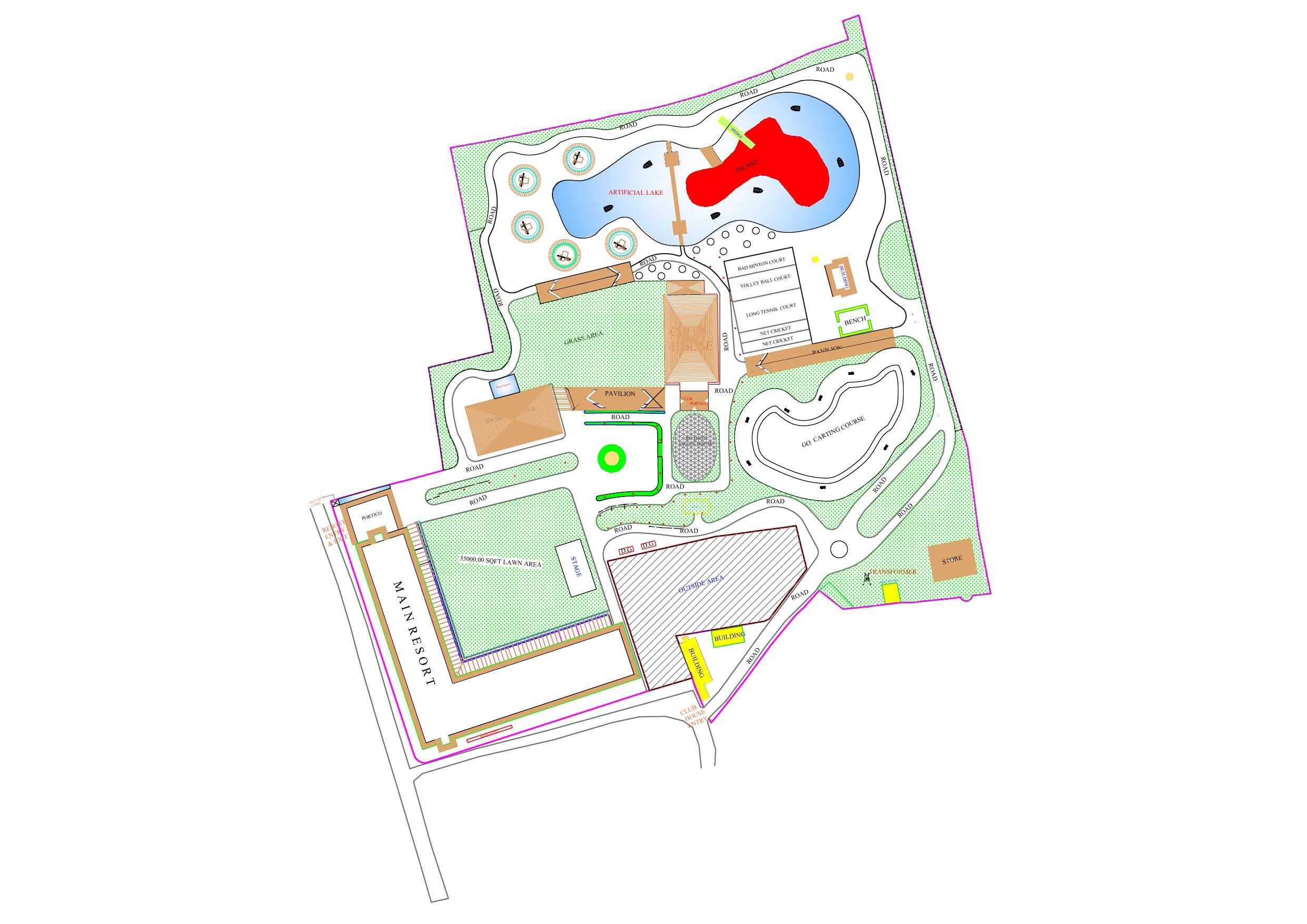 Master plan for Vipra Resort in Rourkela