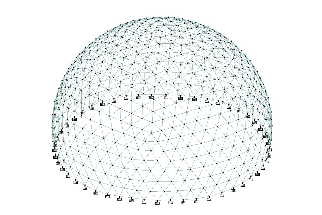 Wireframe design for the Visakhapatnam geodesic dome project